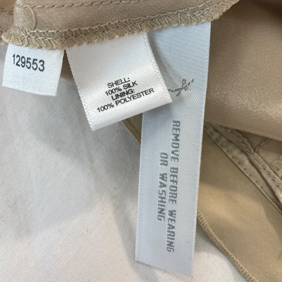Ann Taylor  Women's Beige Gold Beaded Tanktop Shirt Sz XS