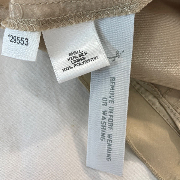 Ann Taylor  Women's Beige Gold Beaded Tanktop Shirt Sz XS