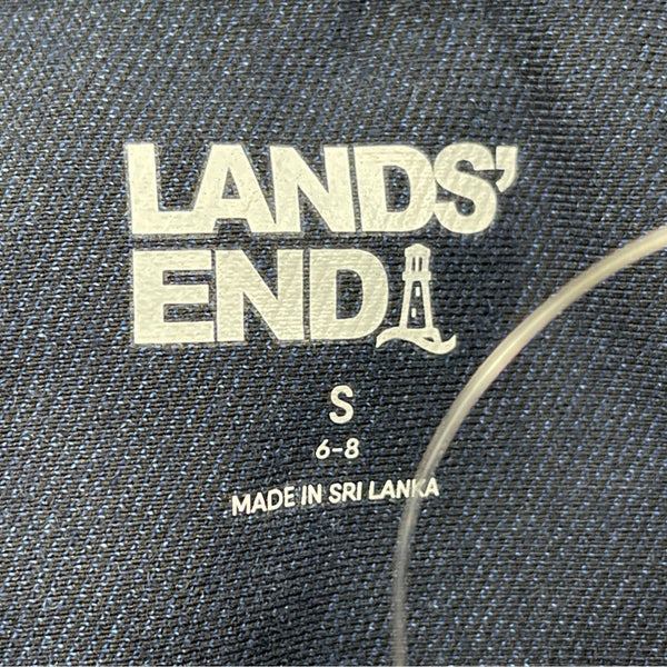 Lands’ End Blue Patchwork Women’s Shirt & Elastic Waist Pants Set Size S - New