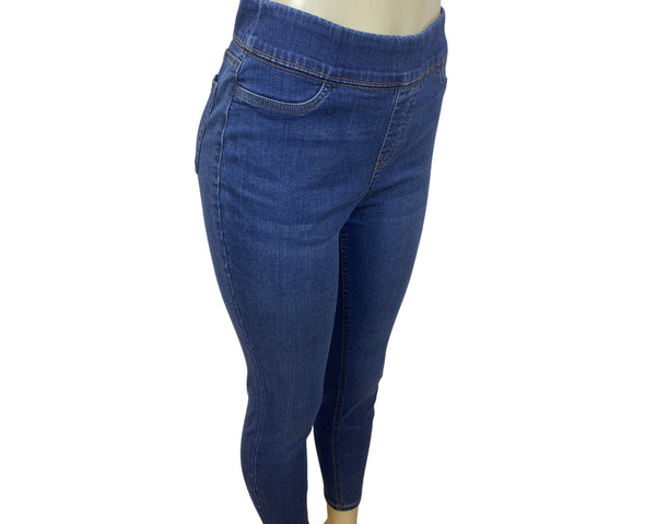 Denim & Co. Womens Stretch Denim Pull-On Jeggings Size 8 - New