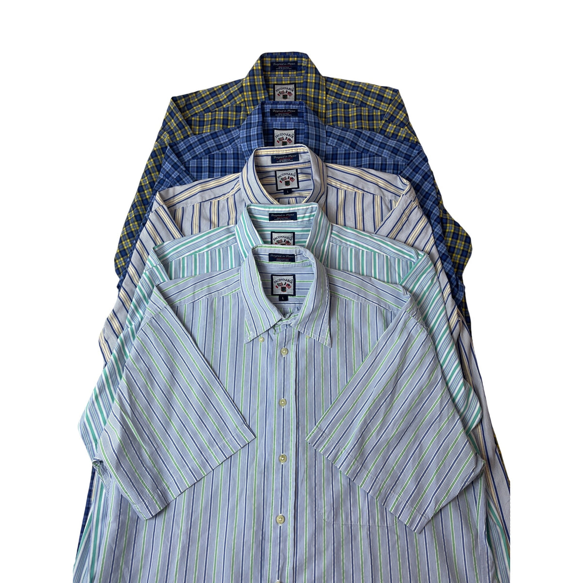 Eagle Dry Goods Mens Short Sleeve Button-Up Shirts Assorted Plaid & Stripe Styles Size XL