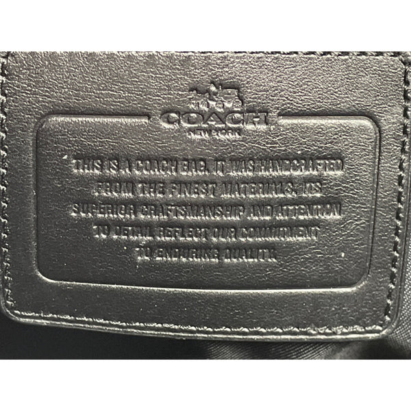 Vtg Coach Women's Black Leather N Canvas Crossbody Bag Sz M