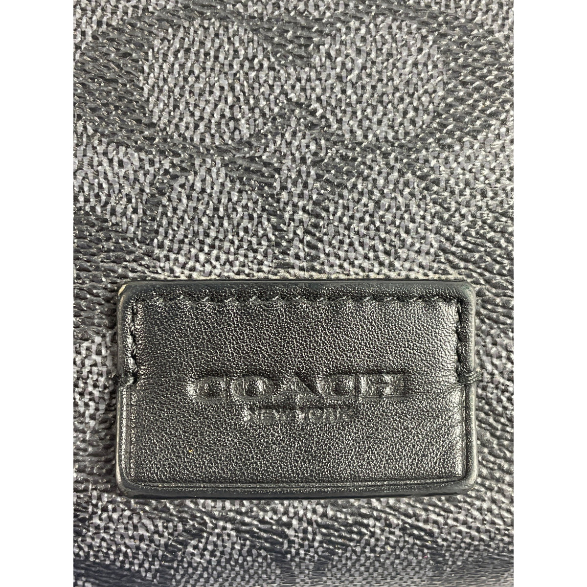 Vtg Coach Women's Black Leather N Canvas Crossbody Bag Sz M