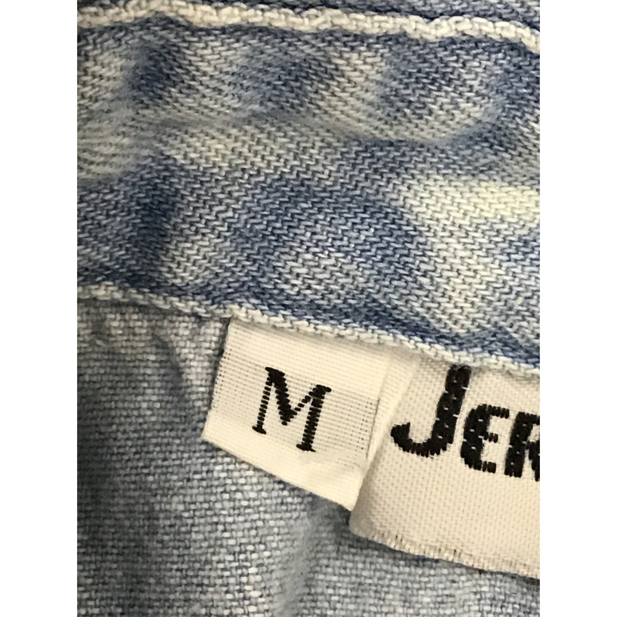 Jerry Leigh Womens Blue Denim Sleeveless Button-Up Shirt Looney Tunes Graphic M