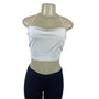 White Halter Tie-Back Crop Top By Topshop - Size M - New