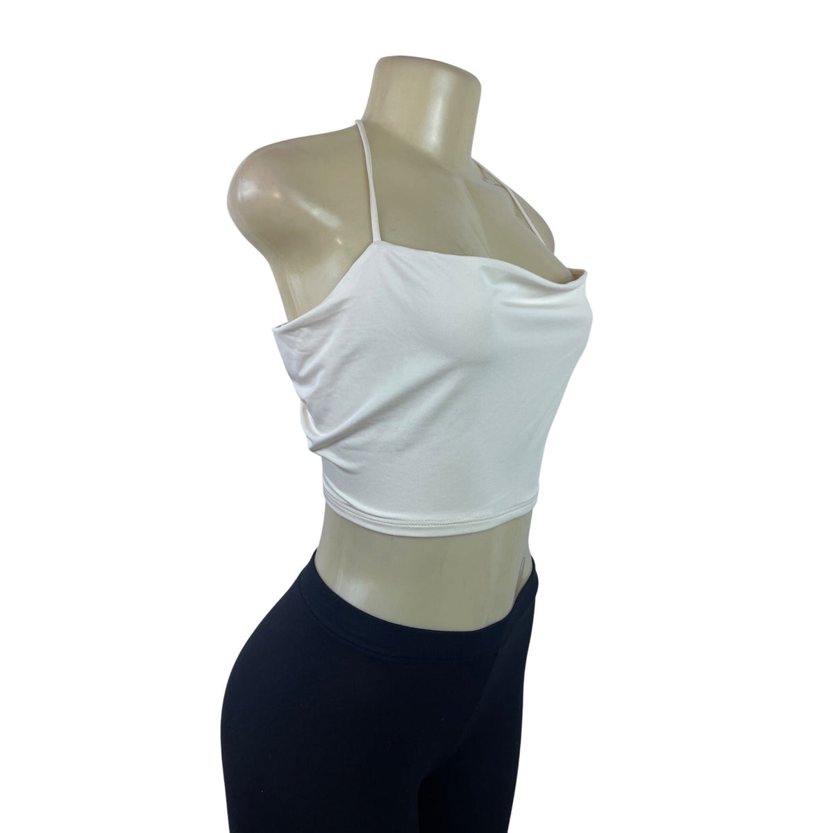 White Halter Tie-Back Crop Top By Topshop - Size M - New