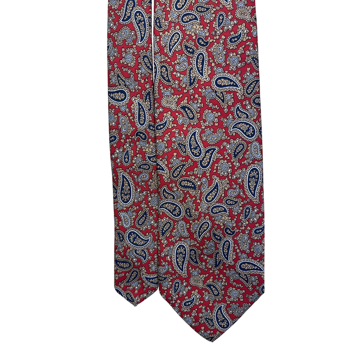 Vintage Brooks Brothers Red Silk Paisley Print Tie Silk 58 Inches Long