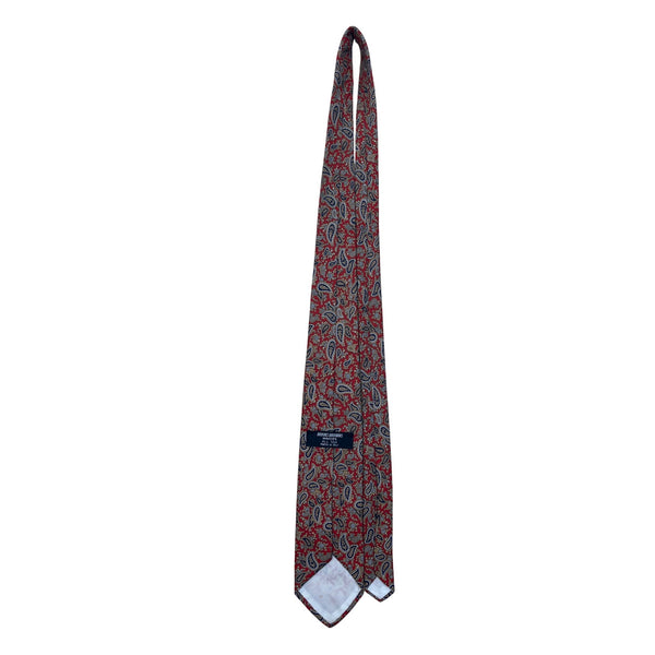 Vintage Brooks Brothers Red Silk Paisley Print Tie Silk 58 Inches Long