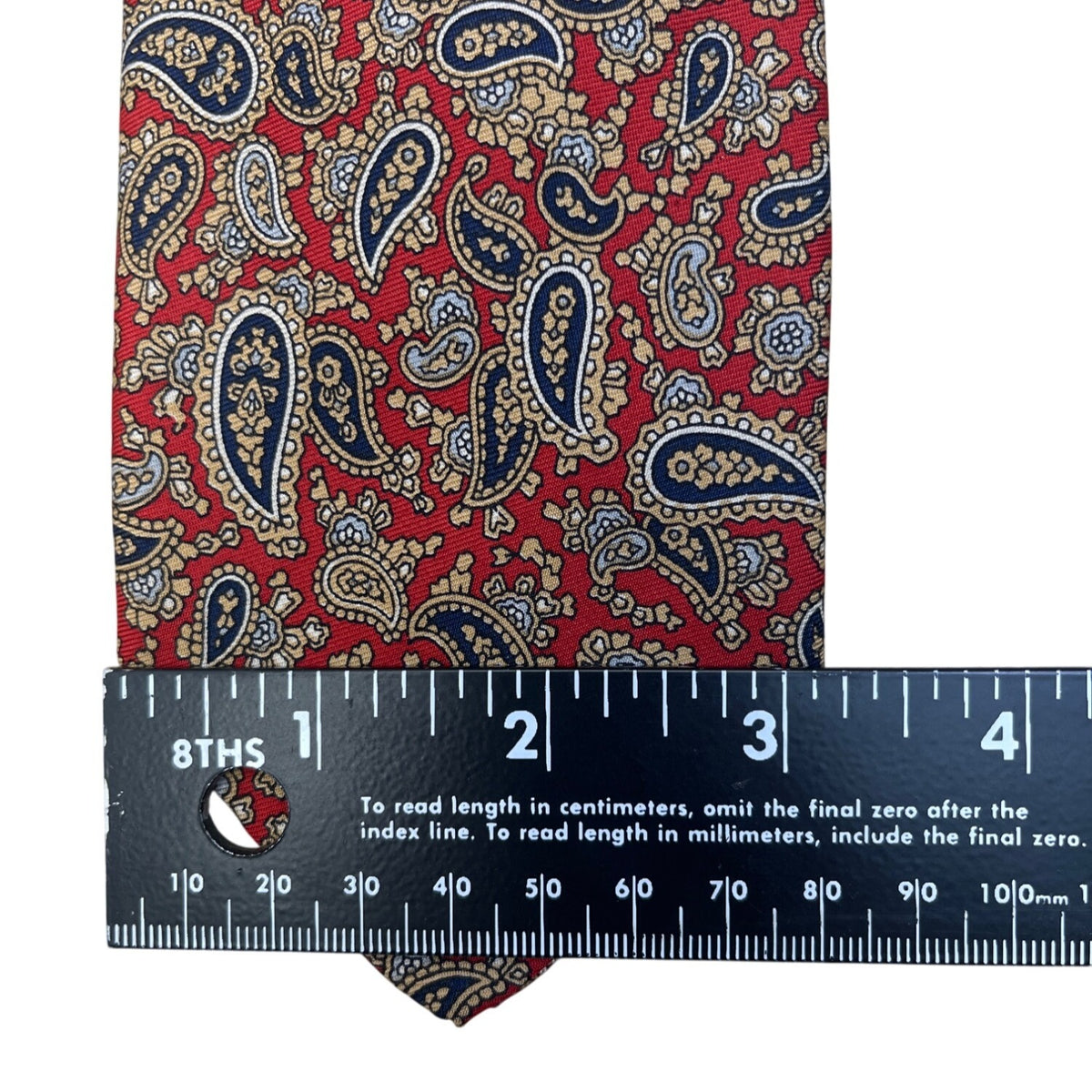 Vintage Brooks Brothers Red Silk Paisley Print Tie Silk 58 Inches Long