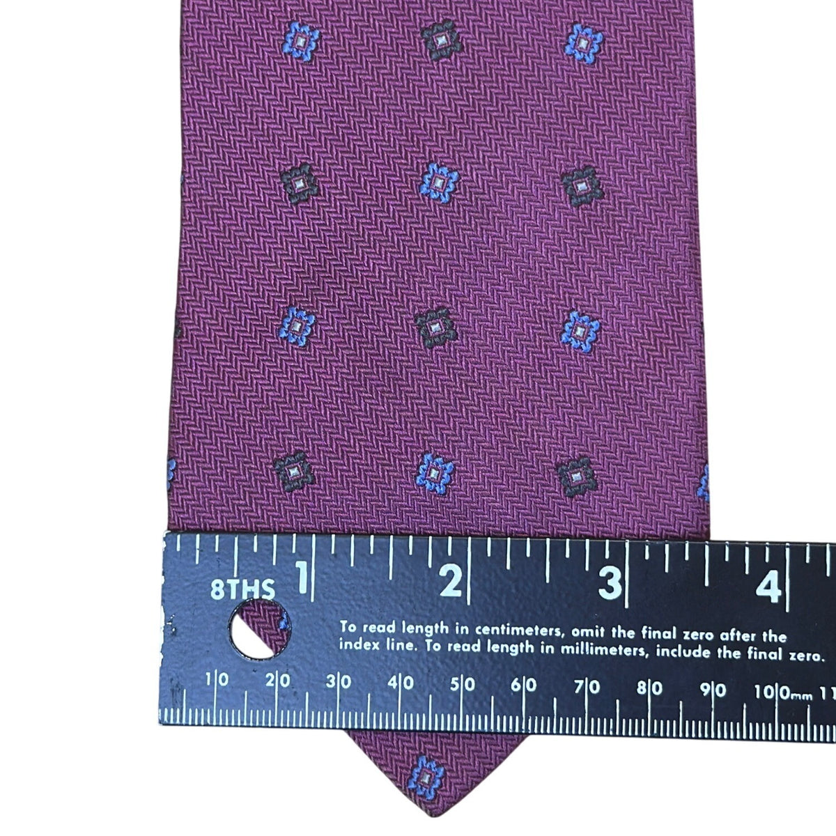 Vintage Brooks Brothers Mens Purple Silk Patterned Tie Classic Floral Design