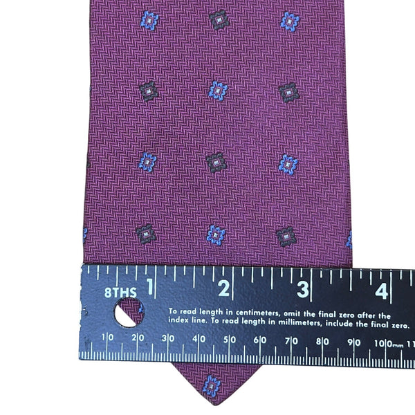Vintage Brooks Brothers Mens Purple Silk Patterned Tie Classic Floral Design