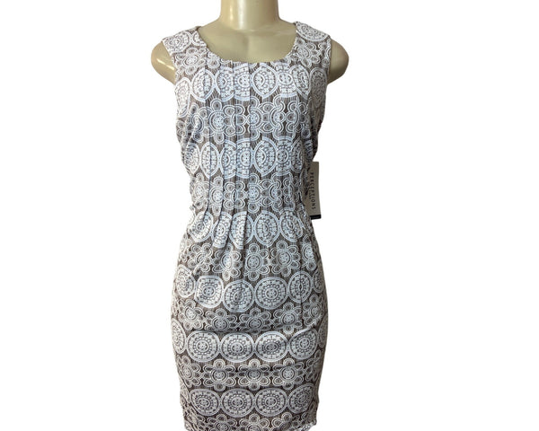 Perceptions Women's White Sheath Dress Sz L - NWT