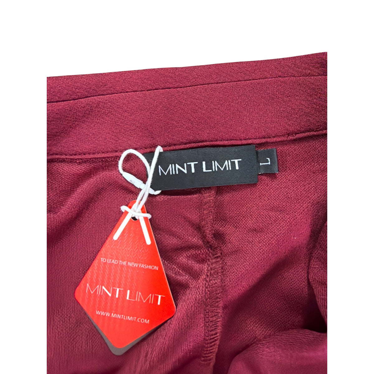 Mint Limit Womens Burgundy Blazer With Pockets Medium Lightweight Office Wear Mint Limit Womens Burgundy Blazer With Pockets Medium Lightweight Office Wear