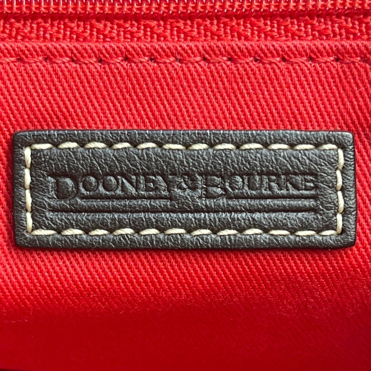 Dooney & Bourke Brown & Black Monogram Coated Canvas Leather Trim Tote Bag Sz M