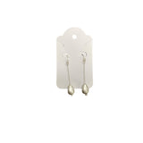 Silver Drop Dangle Earrings With Bead Accents