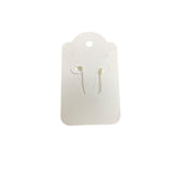 Silver Drop Dangle Earrings With Bead Accents