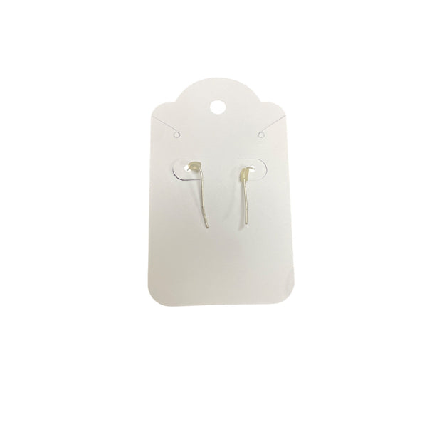 Silver Drop Dangle Earrings With Bead Accents