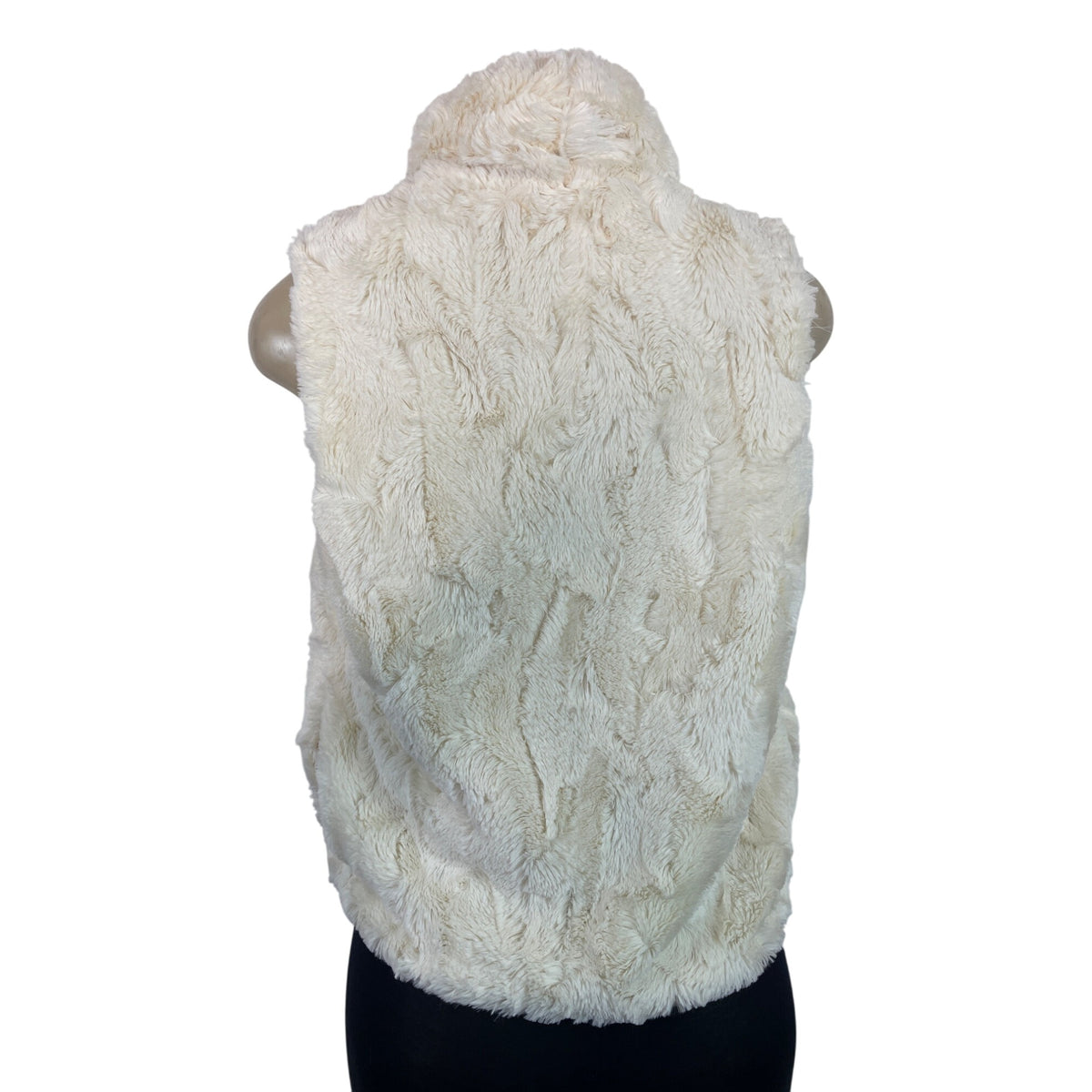 Jack By BB Dakota Faux Fur Drape Vest Cream Sleeveless Women's Sz S - New