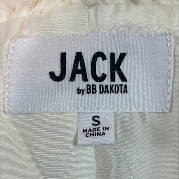 Jack By BB Dakota Faux Fur Drape Vest Cream Sleeveless Women's Sz S - New