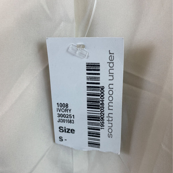 Jack By BB Dakota Faux Fur Drape Vest Cream Sleeveless Women's Sz S - New