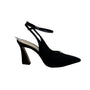 Schutz Womens Black Suede Pointed-Toe Ankle Strap Heels Size 8.5