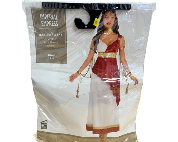 Imperial Empress Costume Women Red & White 4-Piece Dress Small 2-4 Regal Style