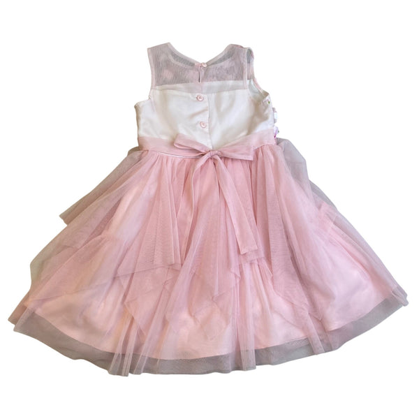 Jona Michelle Baby Girl Pink Floral Tulle Party Dress Sleeveless Sz 5