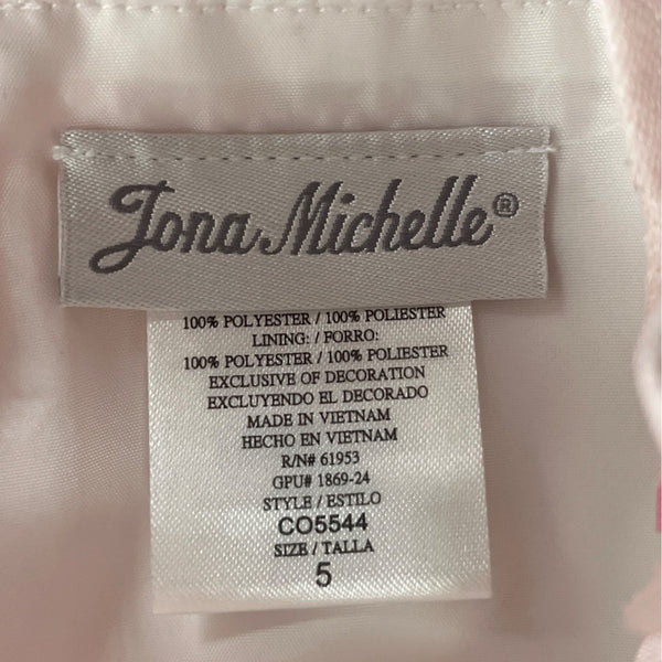 Jona Michelle Baby Girl Pink Floral Tulle Party Dress Sleeveless Sz 5