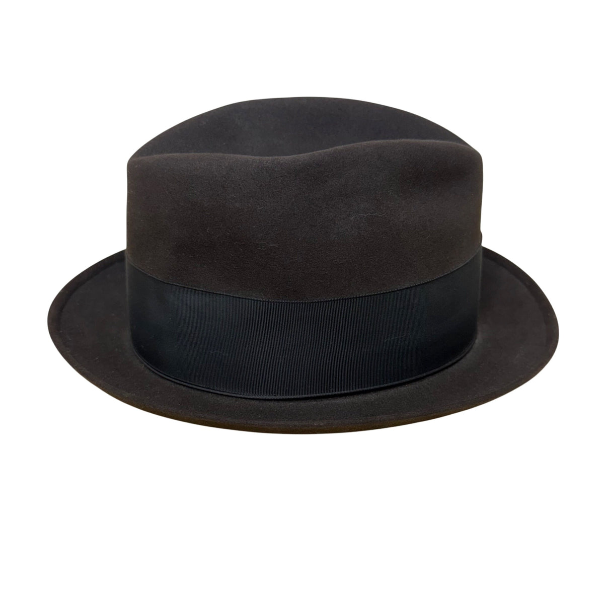 Robley Collection Vintage Robley Brown Wool Mens Fedora Hat Black Band Classic Design Me ...