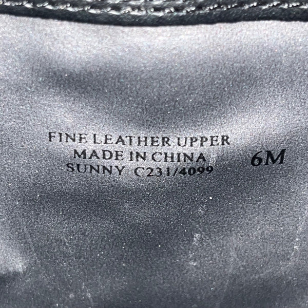 Adrienne Vittadini Women’s Black Leather Knee-High Almond Toe Sunny Boots Sz 6M