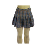 NWT Fei Li Lai Mini Yoke Side Zipper Trendy Size Medium Blue Grey Women's Skirt