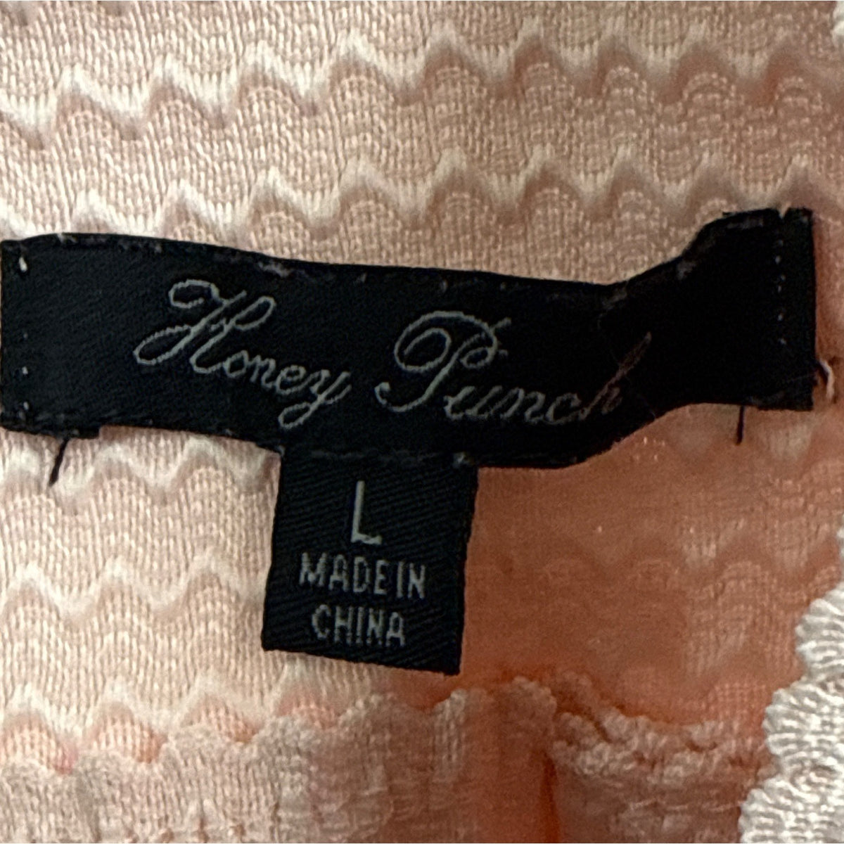 Honey Punch Light Pink Textured & Pleated Mini Bubble Skirt Size L