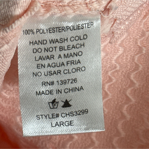 Honey Punch Light Pink Textured & Pleated Mini Bubble Skirt Size L