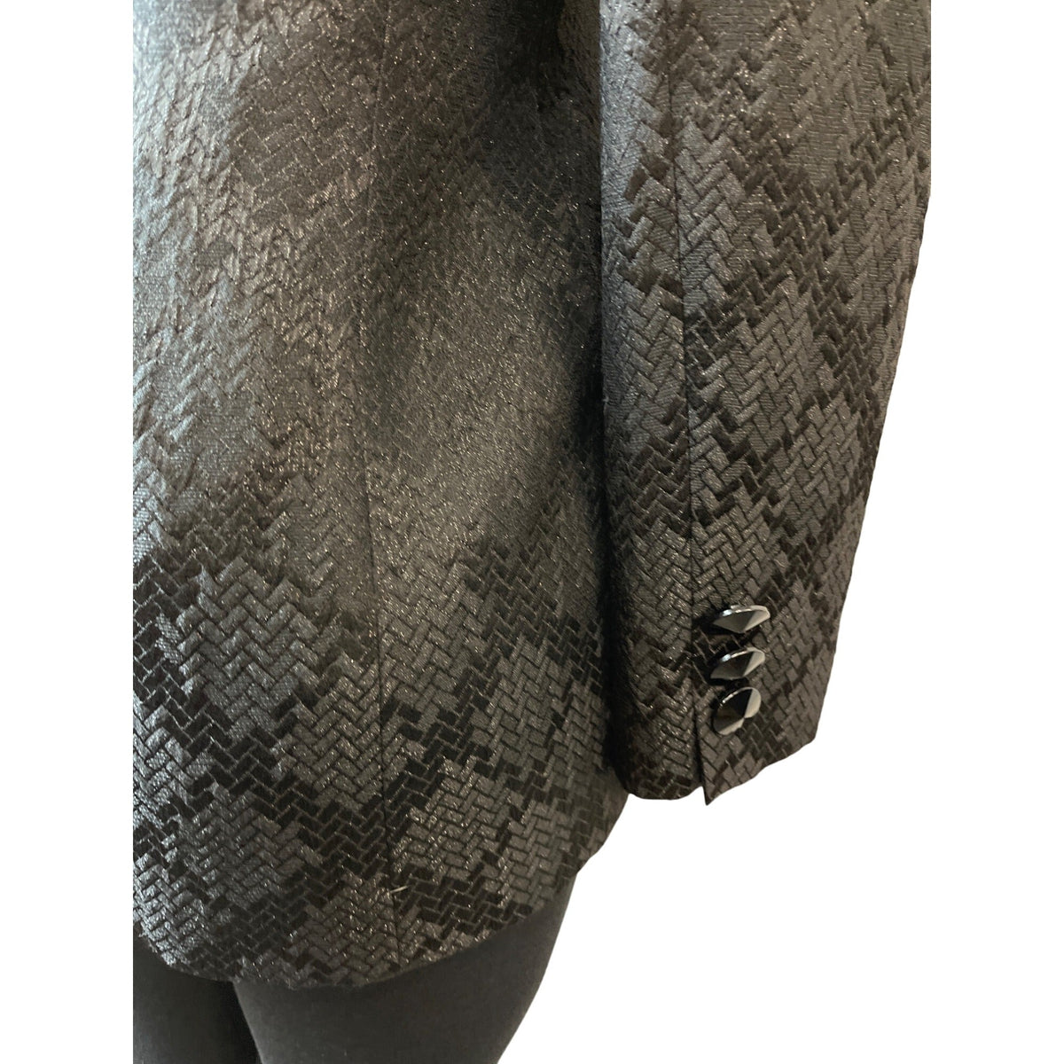Christian Dior Women's Black Notched Collar Design Blazer