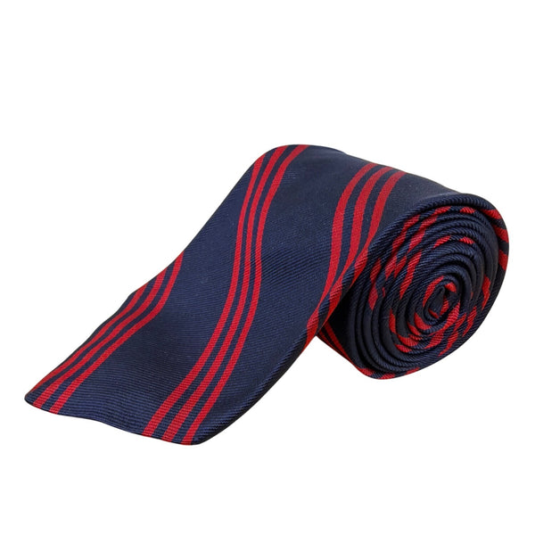 Vintage Brooks Brothers Navy & Red Silk Striped Tie All Season Classic