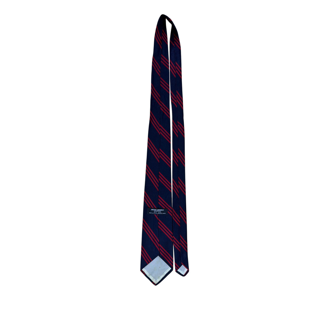 Vintage Brooks Brothers Navy & Red Silk Striped Tie All Season Classic