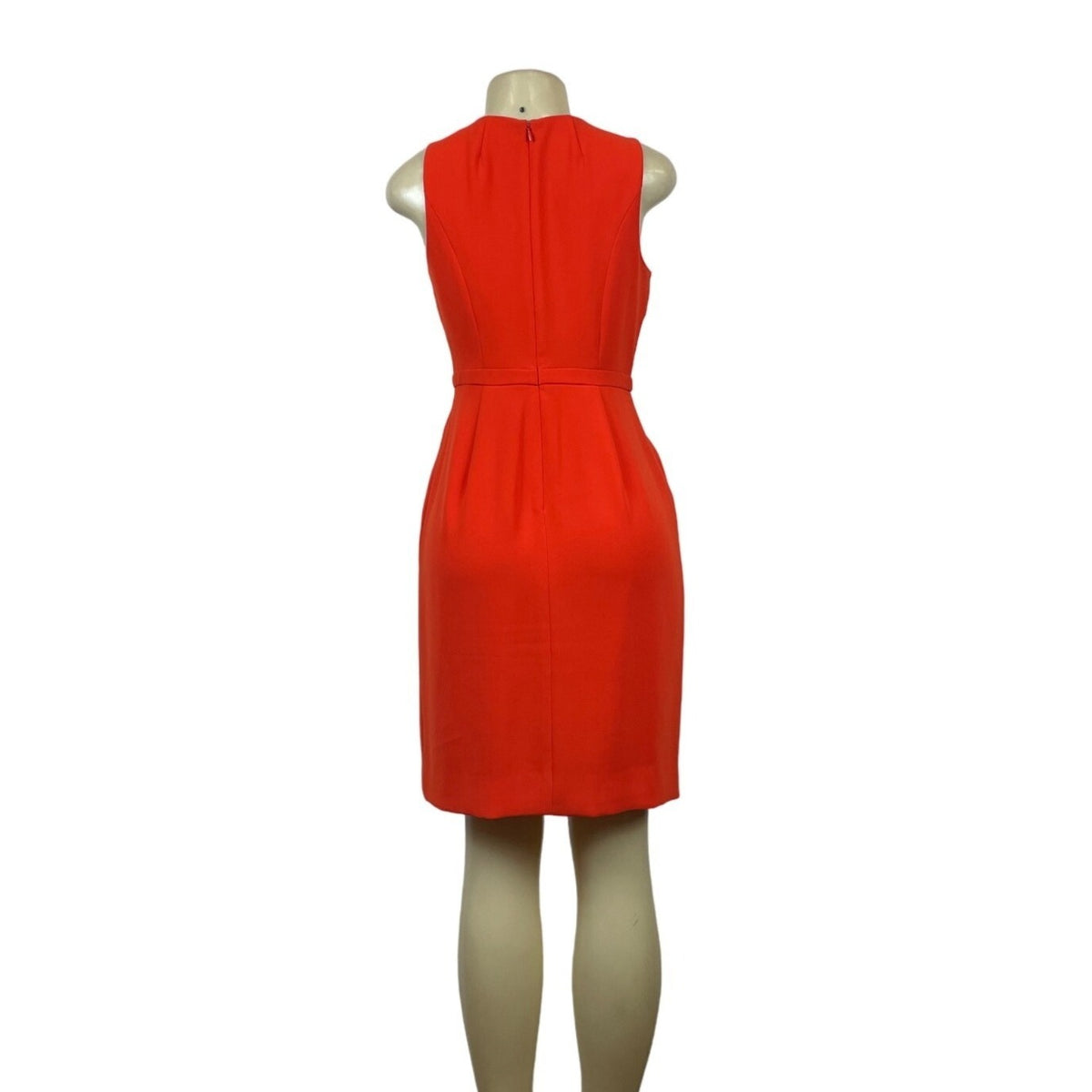 J.Crew Women's Orange Scallop Crepe Dress Sz 2