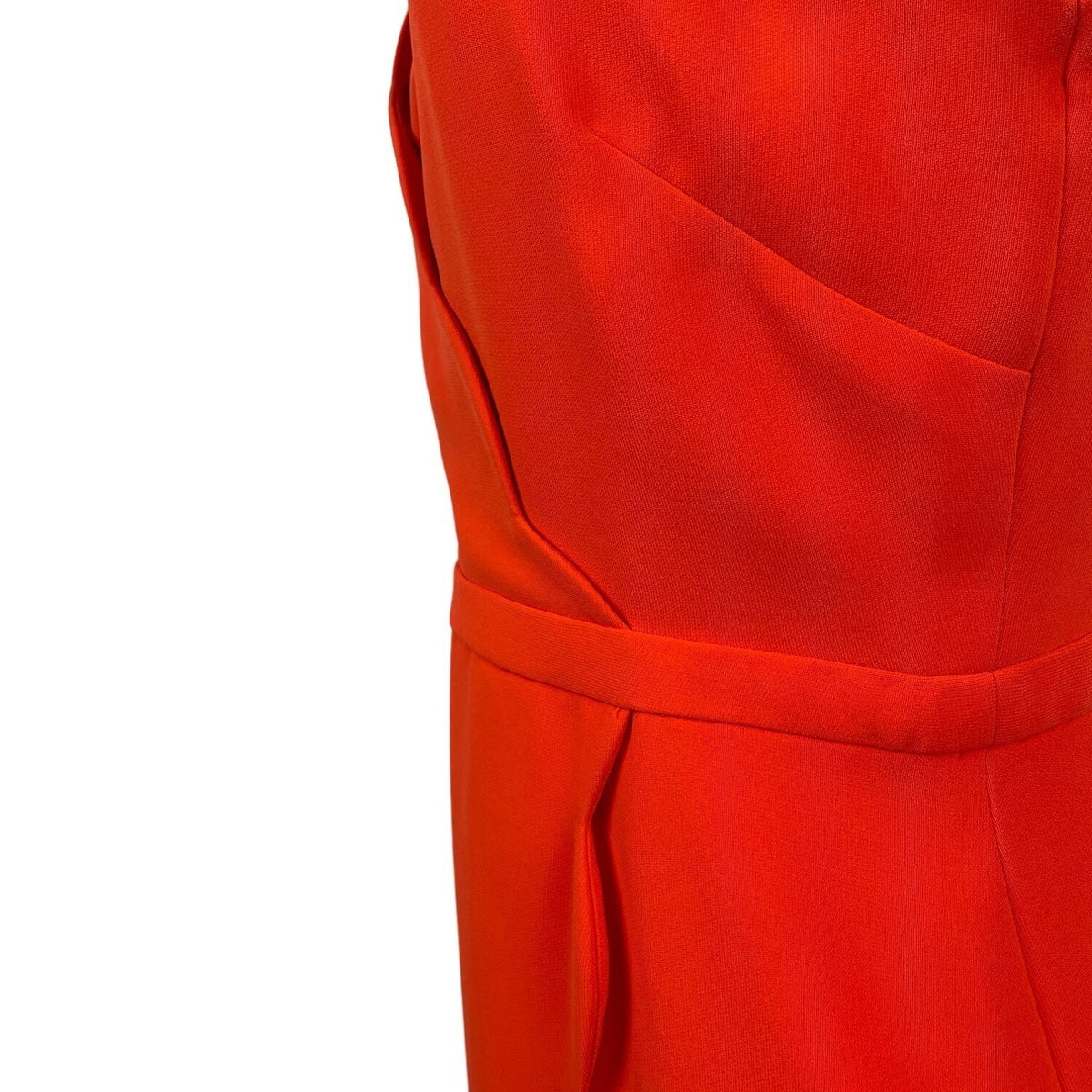 J.Crew Women's Orange Scallop Crepe Dress Sz 2