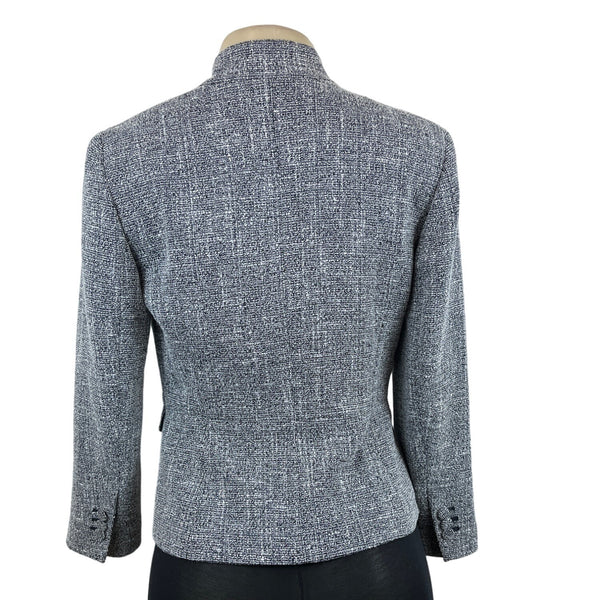 Ann Taylor Women's Grey Collarless Blazer Sz 2 (EUR 32) - NWT