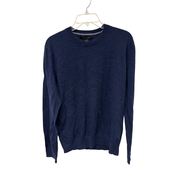Banana Republic Mens Navy Cotton Cashmere Crewneck Sweater Medium Soft Knit Pullover
