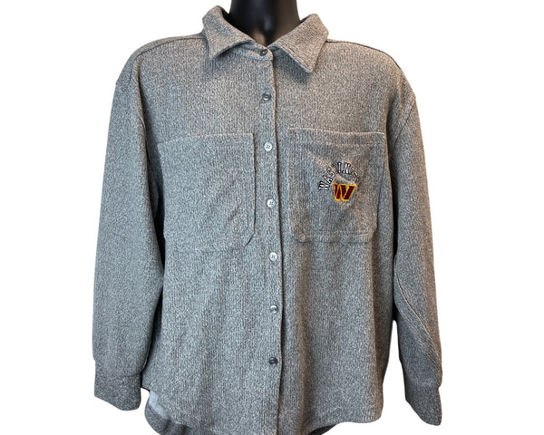 GameDay Couture Women's Gray Washington Commanders Button-Up Shirt Sz S - New