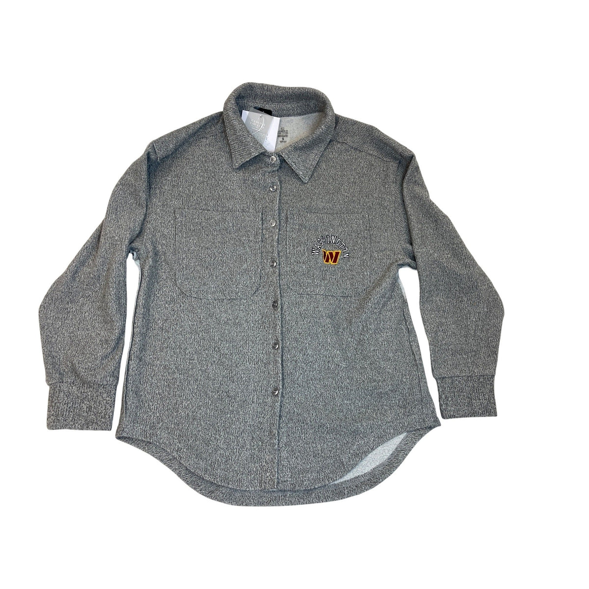 GameDay Couture Women's Gray Washington Commanders Button-Up Shirt Sz S - New