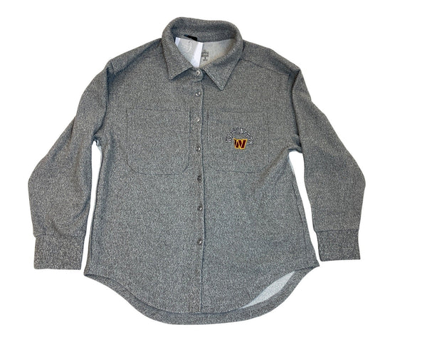 GameDay Couture Women's Gray Washington Commanders Button-Up Shirt Sz S - New