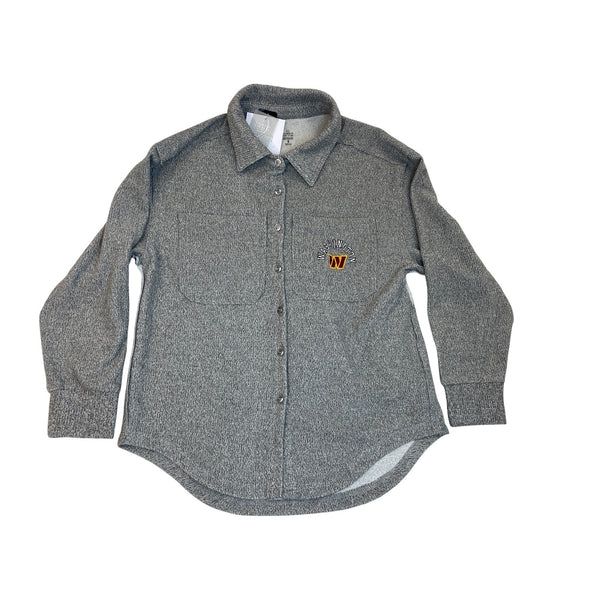 GameDay Couture Women's Gray Washington Commanders Button-Up Shirt Sz S - New