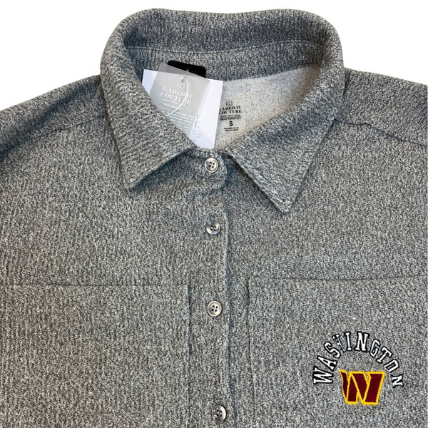 GameDay Couture Women's Gray Washington Commanders Button-Up Shirt Sz S - New