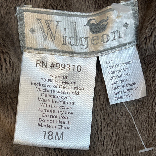 Widgeon Baby Leopard Print Faux Fur Vest Brown & Animal Pattern Size18M - New