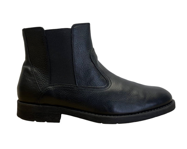 J. Murphy Men’s Black Leather Slip-On Style Twin Gore Ankle Boots Size 12M