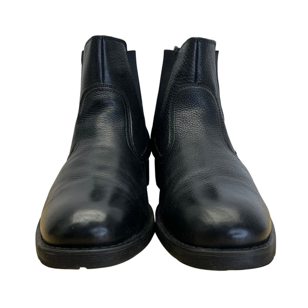 J. Murphy Men’s Black Leather Slip-On Style Twin Gore Ankle Boots Size 12M