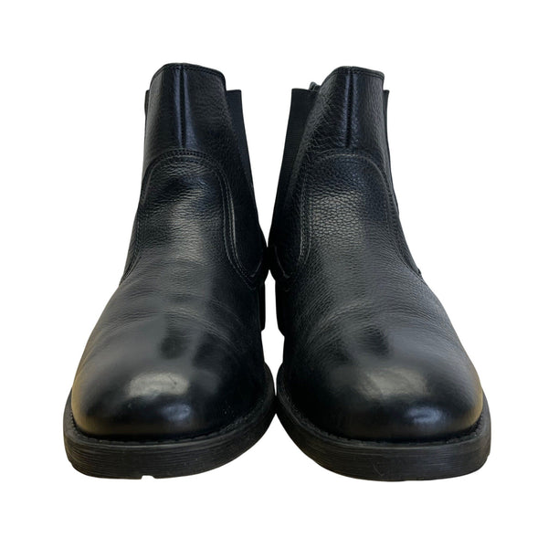 J. Murphy Men’s Black Leather Slip-On Style Twin Gore Ankle Boots Size 12M