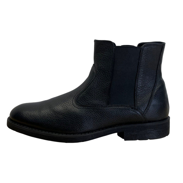 J. Murphy Men’s Black Leather Slip-On Style Twin Gore Ankle Boots Size 12M